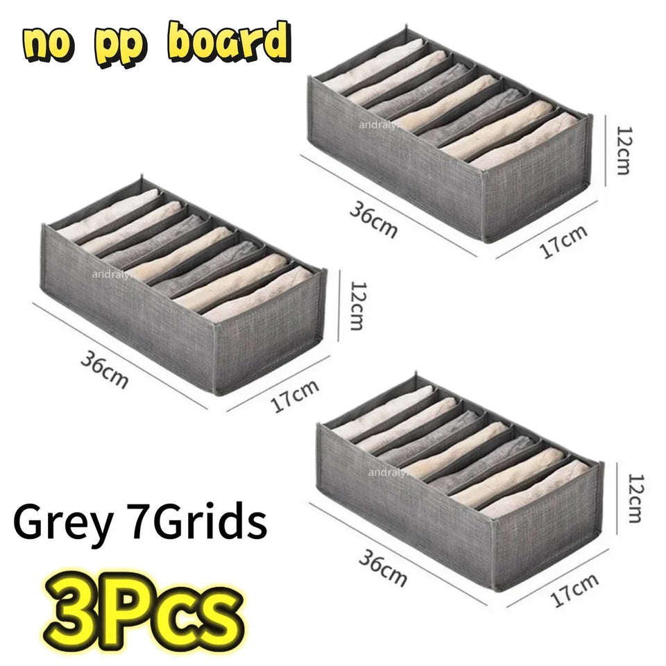 Closets Clothes Organizer Pants Jeans Storage Box Cabinet Drawer Organizer Underwear Socks T-Shirt Wardrobe Storage Organizers