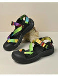 Summer New Handmade  Sandals Leisure Beach Shoes For womens  Outdoor Wading Shoes Man Breathable Casual Anti-collision Toe Flats