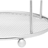 Satin Nickel Toilet Paper Holder Bathroom Organizer Cylindrical Design Iron Roll Storage Space Efficient Solution