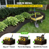 VEVOR Landscape Edging 10 inch Depth 60ft Total Length Recycled HDPE Coiled Terrace Board Flexible Bender Border for Landscaping