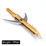 3pcs Hunting Broadhead 100gn-150gn ArrowHead Arrows Points for Compound Recurve Traditional Bow Crossbow Hunting Archery Outdoor