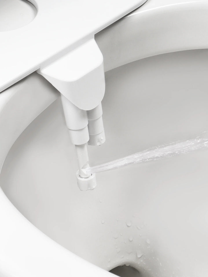 SAMODRA Button Bidet - Non-ElectricSelf  Cleaning Dual Nozzle (Frontal and Rear Wash) Fresh Water Bidet Toilet Seat Attachment