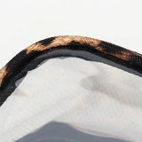 Waterproof Large Capacity Leopard Print Clear Makeup Bag Portable Travel Toiletries Storage Cosmetic Organizer with Zipper