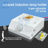 Motion Sensor Light Socket Adapter Holder with Infrared Sensor 110-240V E27 LED Bulb Base PIR Motion Detector Wall Lamp Holder