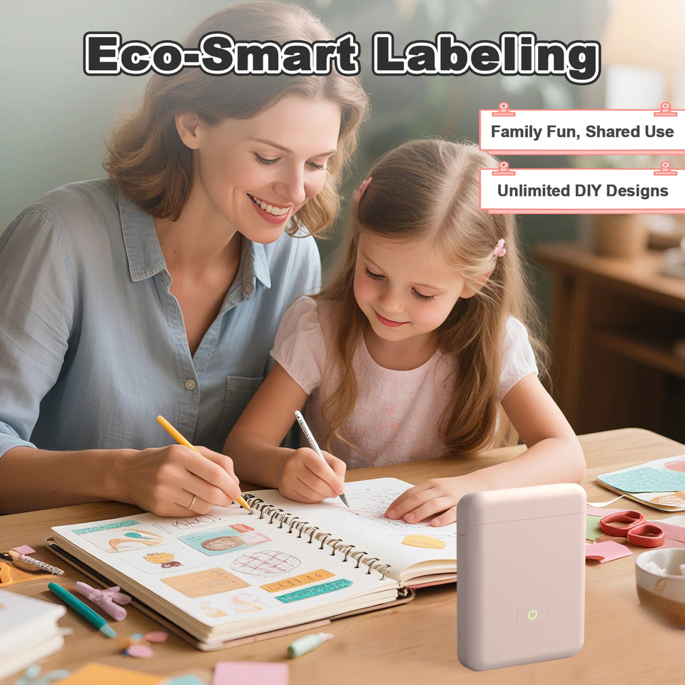 Mini Portable Thermal Printer Label Maker Wireless Bluetooth Stickers Labeller Handheld For Home Office School Labeling Machine