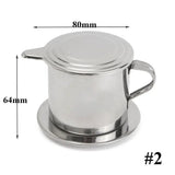 Vietnamese Coffee Pot Drip Filter Stainless Steel Portable Coffee Maker Coffee Utensils Coffeeware 50/100ml