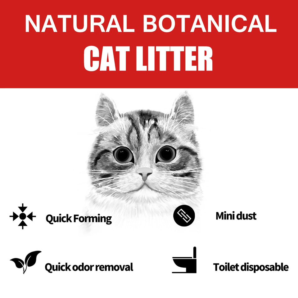 33lbs Sumlov Tofu Cat Litter, Natural Botanical, Dust-Free, Flushable, Quick Clumping, Odor Control, light scent, environmental