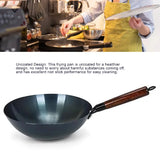 Traditional Chinese iron cooking pot/Iron pan/Round bottom with non-stick surface/Single handle/For household and commercial use