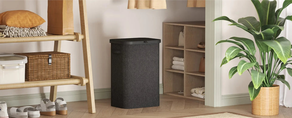 85L Laundry Hamper with Handles Inner Bag Plastic Frame Good Support Large Capacity Dirty Clothes Basket