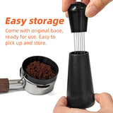 Espresso Coffee Stirrer WDT Distribution Tool Stainless Steel Needles Coffee Powder Distributor Dosing Ring Barista Accessories