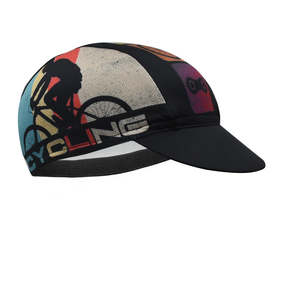 Black Cycling Cap Funny Road Bicycle Hat Cartoon Bike Headwear Men and Women Coffee & Beer Gorra Ciclismo