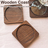 Wood Coasters for Drink Beech Coasters Heat Resistant Round Non-slip Pad Cup Coasters Tea Coffee Cup Pad for Home Table Kitchen