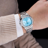 OGEDA 2024 new 40MM square men's quartz watch glass stainless steel waterproof 3Bar luminous C3 reloj hombre watches for men