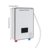 4500W 110V Water Heater, Touch Screen Electric Water Heater, Instantaneous Water Heater  On Demand Bath Shower
