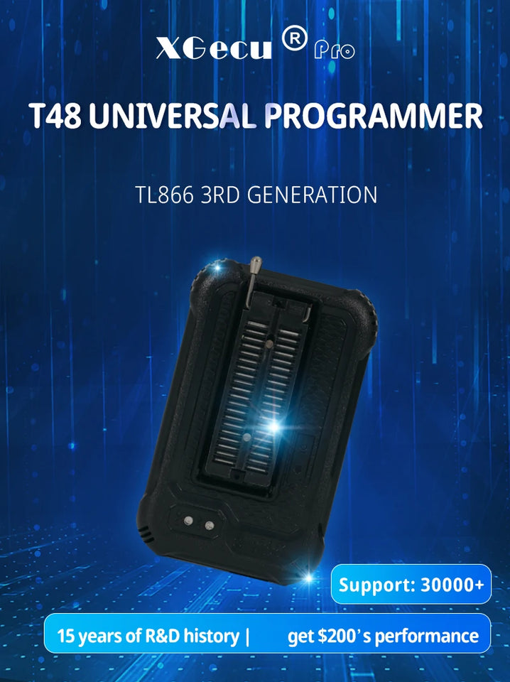 XGecu NEW T48 (TL866-3G) Programmer Support 34000+ ICs for SPI/Nor/NAND Flash/EMMC BGA/TSOP/SOP/PLCC +7 parts