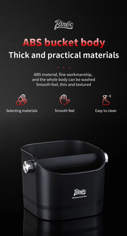 Bincoo 0.8L Coffee Knock Box Espresso Grounds Container Anti Slip Espresso Dump Bin Grind Beveled Barista Goods Cafe Accessories