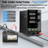 Adjustable DC Power Supply 30V 5A 10A,Bench Power Supply,24V 36V 48V 72V Battery Charging,Reverse Polarity Protection,Activate