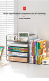 Desk Letter Tray Set, A4 Size Clear PET Stackable Document Organizer Office Desktop File Paper Holder Book Storage Rack.