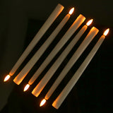 LED Flameless Taper Candles 6.5/11" Battery Operated Fake Flickering Candlesticks Electric Long Candles for Wedding Home Decor