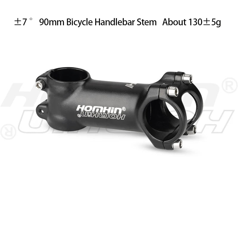 Homehin Adjustable Bicycle Handlebar Stem Ultralight 7/17 Degrees Bike Stems 31.8*45-120mm Positive Negative Vertical Handle