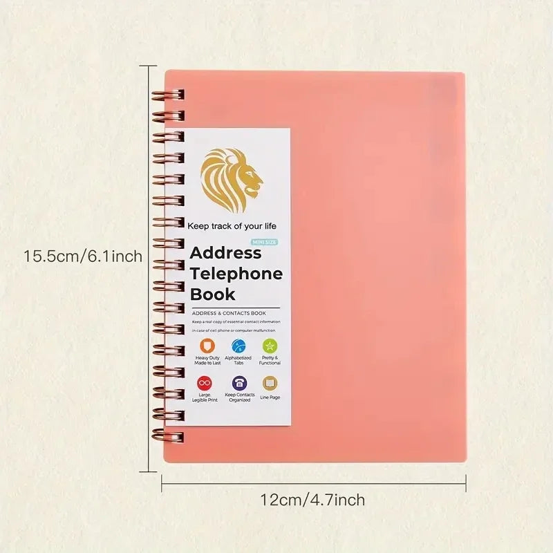 MINI Size Notebook Telephone Address & Birthday Book With Alphabetic Tabs Notepad Notebooks Writing Pads Office School Supplies