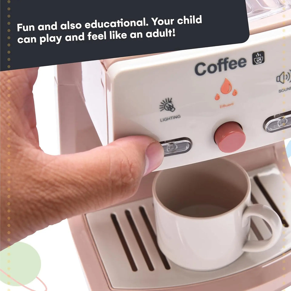 Coffee Maker Toy, Interactive Simulation, Light & Sound Effects, Perfect for Pretend Play