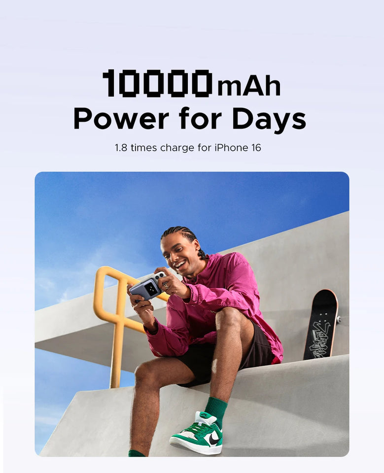 UGREEN 20W 10000mAh Power Bank Magnetic Wireless Fast Charging PowerBank for MagSafe for iPhone 16 Pro Portable External Battery