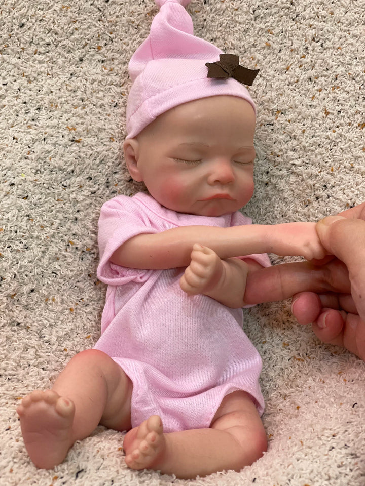 AnjoDoll 10Inch Silicone Girls Whole Body Soft Solid Silicone Reborn Doll Handmade Painted Washable Play Dolls Toys For Gifts