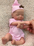 AnjoDoll 10Inch Silicone Girls Whole Body Soft Solid Silicone Reborn Doll Handmade Painted Washable Play Dolls Toys For Gifts