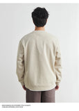 Men's Long Sleeve Casual Hoodie Loose Fit Round Neck White Top For Spring Autumn Versatile Sweatshirt Trendy Brand Men's Wear