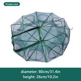 Folding lobster cage 2025 new style fishing trap fishing tool kit fish shrimp crayfish crab fishing net nylon material