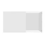 Rosahqnda coffee table side tables coffee table tables with glass and LED effect, high gloss white