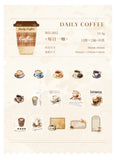 30-Sheet Vintage Coffee Theme Sticker Pack, Retro Coffee Culture Designs & Crisp Details, Perfect for Journal Embellishment