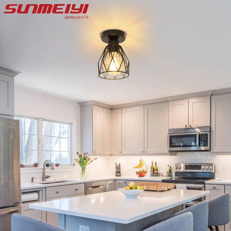 Nordic Simple Restaurant Lamp Postmodern Creative Art Personality Diamond Bar Bedroom Restaurant Entrance Ceiling Lamp
