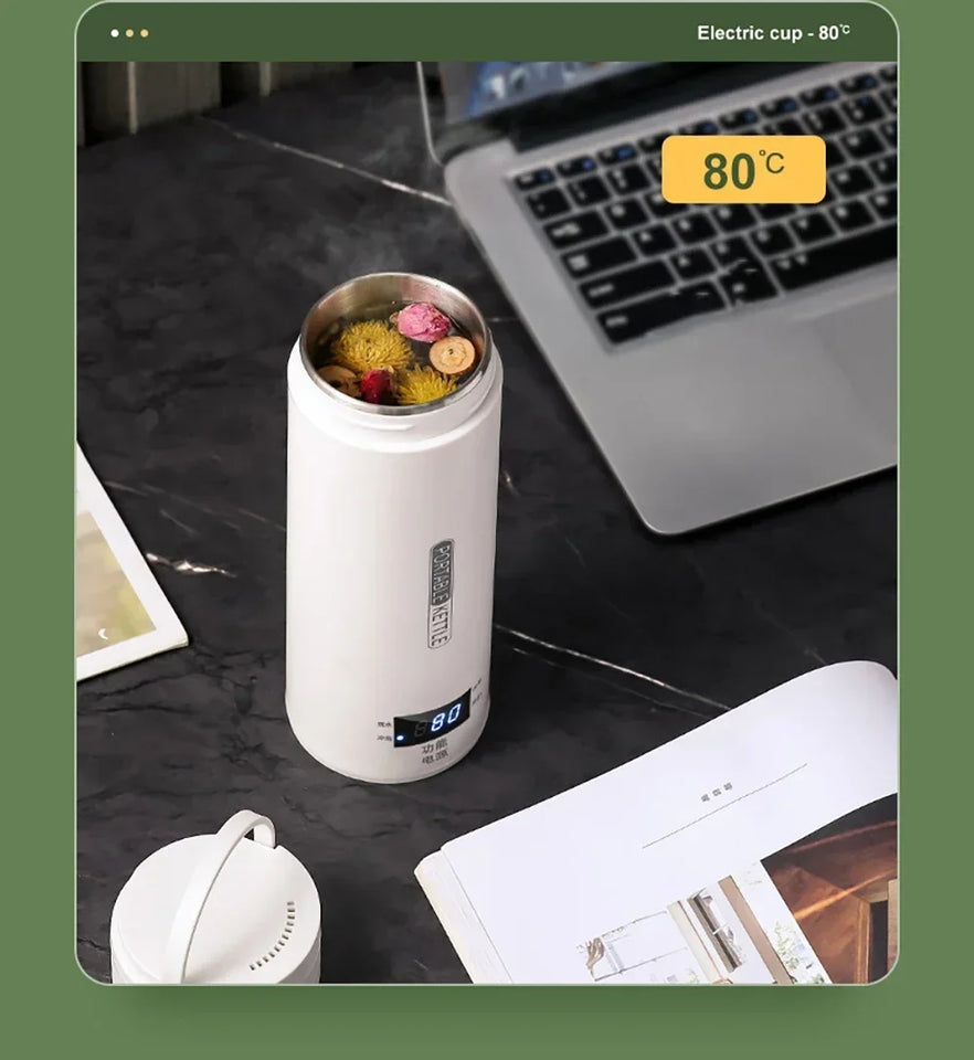 Portable Electric Kettles Tea Coffee Kettle Mini Travel Boil Water Stewable Keep Warm Appliances Thermo Anti-Scald Bottle