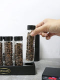Coffee Beans Storage Container Tube Display Rack One-Way Exhaust Valve Single Dose Tea Bottle Glass With Funnel Barista Tools
