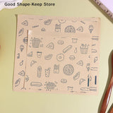 50Pcs Kraft Paper Bags Greaseproof Food Wrapping Disposable Baking Paper Plate Mat - Kitchen Packaging Accessories