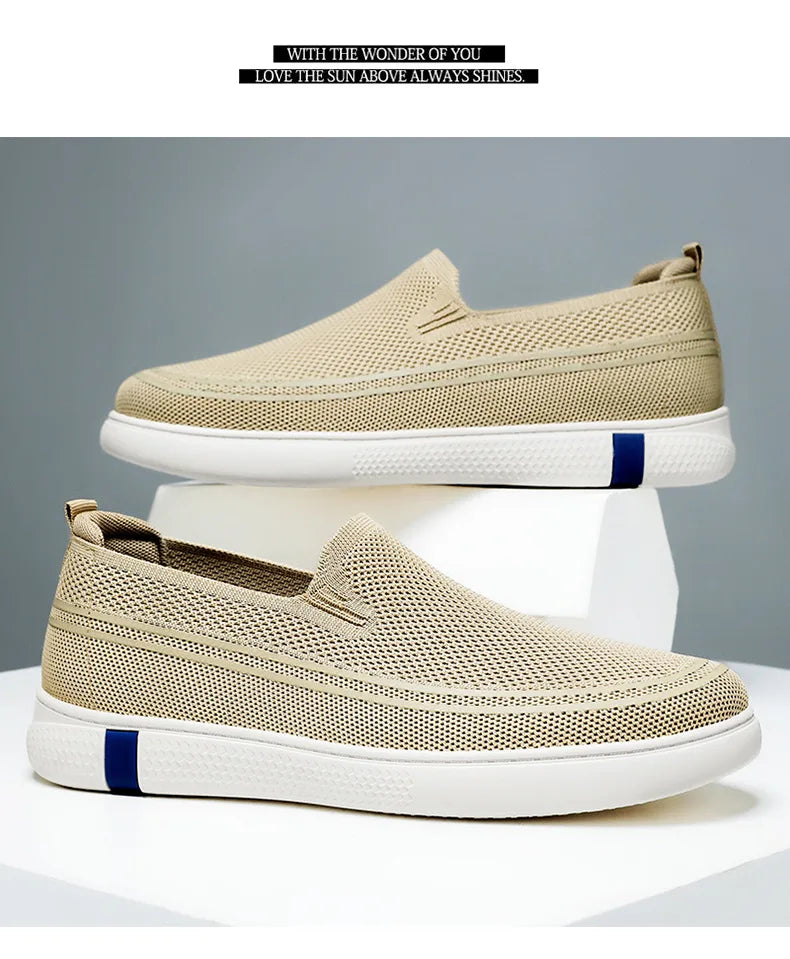 Men's Spring New Knitted Breathable Single Shoes, Dad's Shoes, Men's Casual Shoes, Comfortable Men's Shoes  sneakers