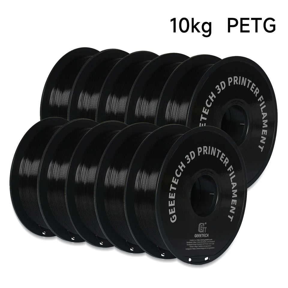 Geeetech PETG 10 Rolls Filament 3d print wire Vacuum Packaging 1KG/roll 1.75mm 100% Filament for most FDM 3D printer