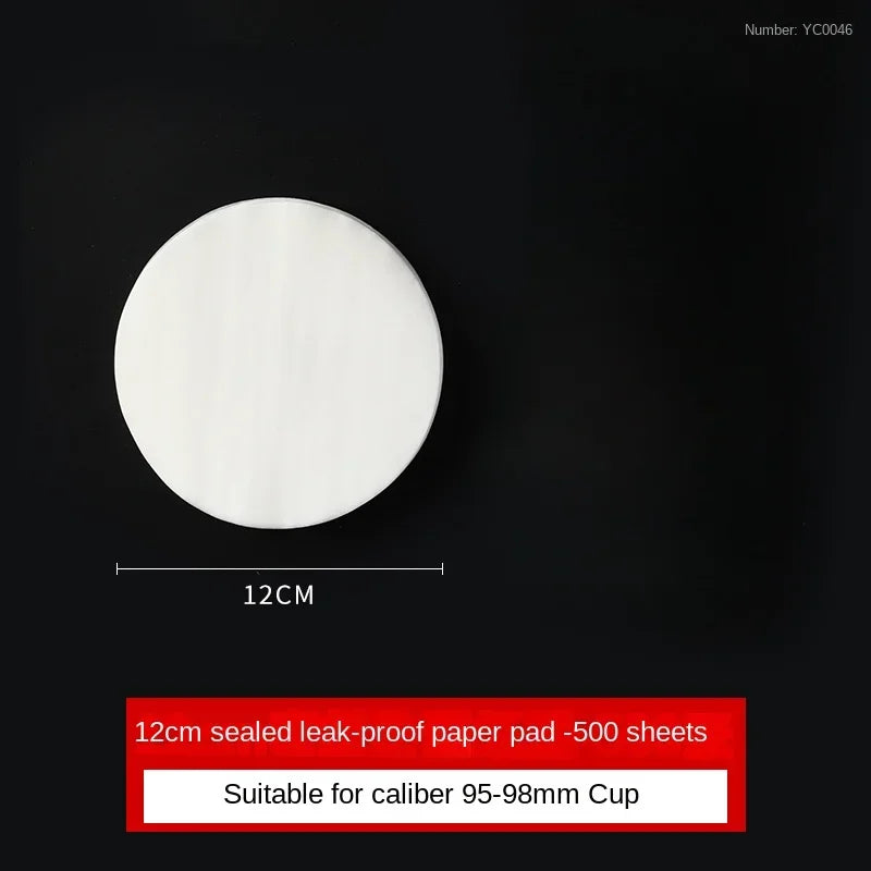 500pcs Disposable Cup Lid Drink Seal Paper Lid Coffee Milk Tea Leak-proof Cup Film Takeaway Packaging Anti-overflow Sealing Film