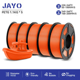 JAYO filaments petg 5Rolls Mixed colors 3D Printer Filament 1.75mm 100% No Bubble FDM 3D Printer Materials DIY Gift 1.1KG/1rolls