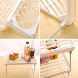 Home Closet Organizer Storage Shelf Kitchen Adjustable Storage Rack Shelves Cabinet Holders Space Saving Makeup Organizer
