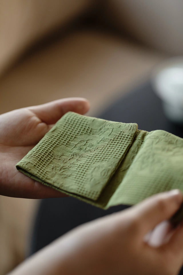 Thick Handmade Cotton Linen Tea Towel Double Sided Water Absorbent Tea Tablecloth Tea Set Mat Tea Tray Cup Coaster Pot Holder