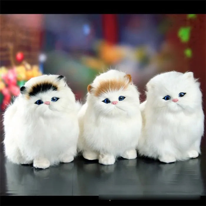 Electronic Plush Cats With Meowing Sound Lovely Decoration Animal Doll Toy Cute Electric Cat Soft Kids Pet Model For Kids Gift