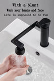 Basin Faucet Modern Bathroom Mixer Tap Black/chrome Wash basin Faucet Single Handle Hot and Cold Waterfall Faucet