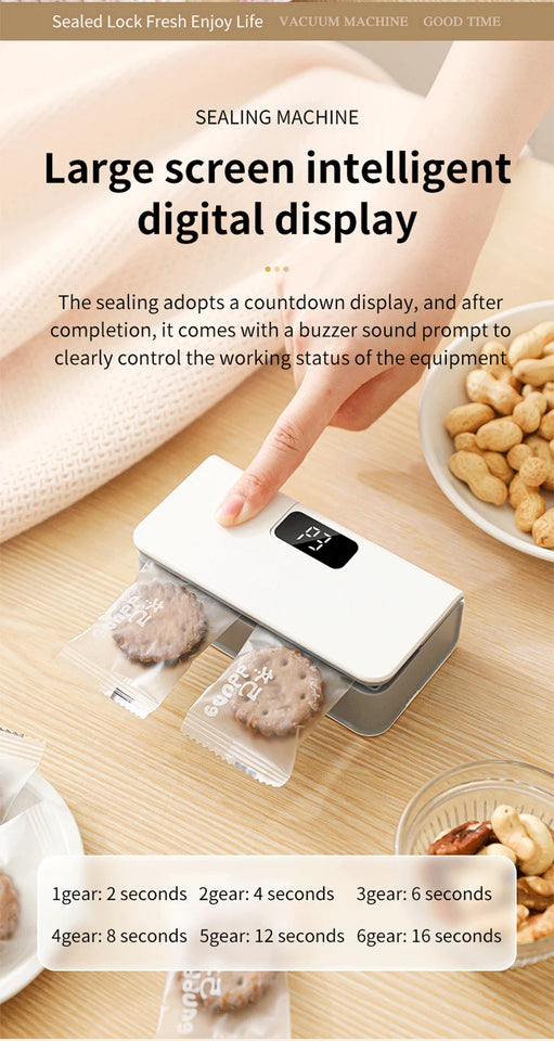 Plastic Bags Sealer Mini Sealing Machine Portable Handheld Mini Heat Bag Sealer USB Rechargeable Food Packaging Sealing Machine