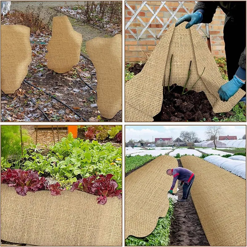 Natural Burlap Table Runner Farmhouse Jute Fabric Kitchen Coffee Tablecloths for Wedding Aisle Carpet Garden Outdoor Decorations