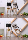 Tea Water Bottle High Borosilicate Glass Double Layer Tea Water Cup Infuser Tumbler Drinkware Water Bottle With Tea Filter