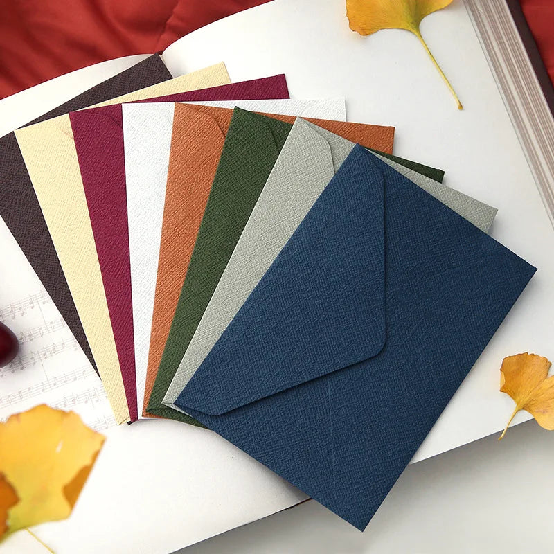 20pcs/pack C6 Paper Envelopes Retro Hemp Texture Western Envelopes for Wedding Party Invitation Greeting Cards Gift Envelopes