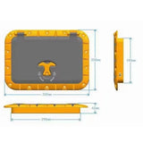 Marine Deck Square Hatch And Red Waterproof Bag For Boat Kayak Canoe Boat Parts Accessories Drifting Water Sports